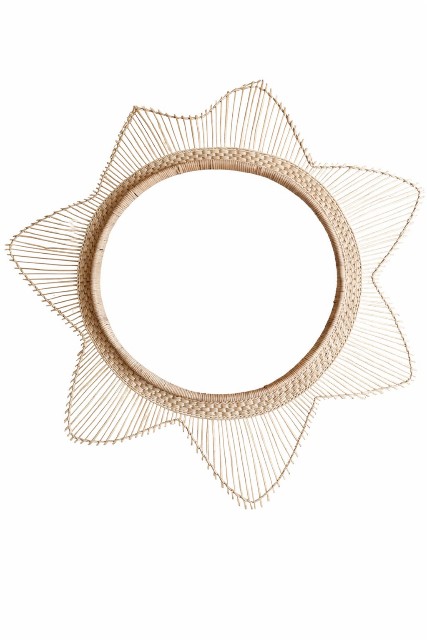 Modular outdoor furniture with blue cushions